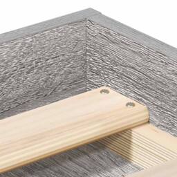 Berkfield Home Modern Bed Frame Grey Sonoma 150x200 cm King Size - thumbnail 8