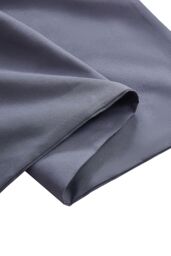 Living and Home King Duvet Cover and Flat Sheet Set with 2 Pillowcases Solid Color Soft Brushed Fibe Four-Piece Set in Grey - thumbnail 3