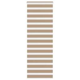 Berkfield Home Elegant Zebra Blind Sand Brown 85x230 cm Fabric Width 80.9 cm Pol - thumbnail 2