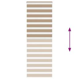 Berkfield Home Elegant Zebra Blind Sand Brown 85x230 cm Fabric Width 80.9 cm Pol - thumbnail 5