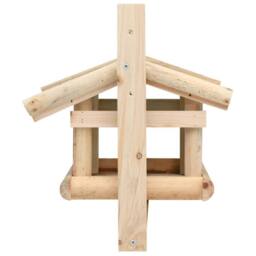 Berkfield Home Bird Feeder Solid Wood 35x29.5x21 cm in Brown - thumbnail 4