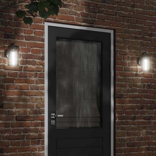 Berkfield Home Outdoor Wall Lights 2pcs Black Stainless Steel - image 1
