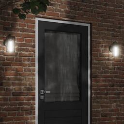 Berkfield Home Outdoor Wall Lights 2pcs Black Stainless Steel - thumbnail 1