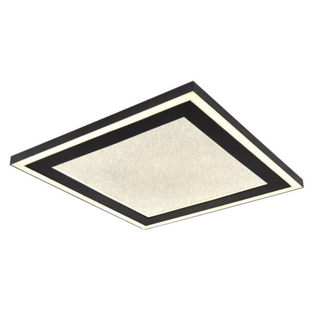 Netlighting Davies Square Semi Flush Ceiling Light Matt Black LED 4000K - image 1