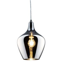 Netlighting Paso Dome Pendant Ceiling Light Nickel Matt Smoke Glass Shade 1x E14 in Grey - thumbnail 2