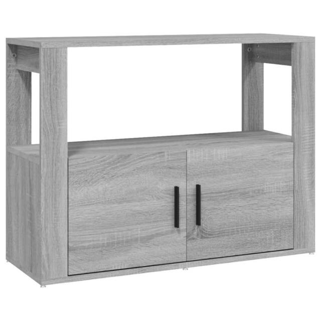 Berkfield Home Sideboard Grey Sonoma 80x30x60 cm Engineered Wood - Size: 80 x 30 x 60 cm - image 1