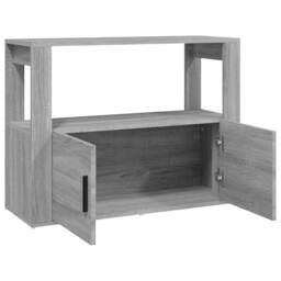 Berkfield Home Sideboard Grey Sonoma 80x30x60 cm Engineered Wood - Size: 80 x 30 x 60 cm - thumbnail 6