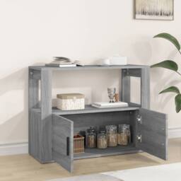 Berkfield Home Sideboard Grey Sonoma 80x30x60 cm Engineered Wood - Size: 80 x 30 x 60 cm - thumbnail 3