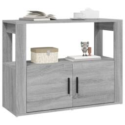 Berkfield Home Sideboard Grey Sonoma 80x30x60 cm Engineered Wood - Size: 80 x 30 x 60 cm - thumbnail 5