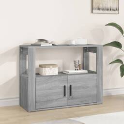 Berkfield Home Sideboard Grey Sonoma 80x30x60 cm Engineered Wood - Size: 80 x 30 x 60 cm - thumbnail 2