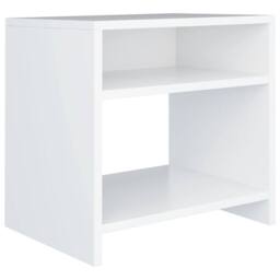 Berkfield Home Bedside Cabinet White 40x30x40 cm Engineered Wood - Size: 40 x 30 x 40 cm - thumbnail 1