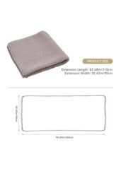 Living and Home Non-Slip Faux Plush Sherpa-Style Sofa Cover in Grey - Size: Extra Large - thumbnail 8