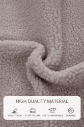 Living and Home Non-Slip Faux Plush Sherpa-Style Sofa Cover in Grey - Size: Extra Large - thumbnail 4