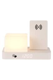 PRESENT TIME Karlsson Alarm Clock Retro W. Night LED - White Wash Veneer - thumbnail 1
