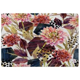 Benjamin Tate Design Autumn Watercolor Floral Arrangement Rug in Natural - Size: Large - thumbnail 1