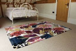 Benjamin Tate Design Autumn Watercolor Floral Arrangement Rug in Natural - Size: Large - thumbnail 3