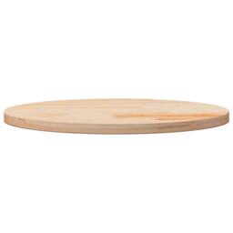 Berkfield Home Table Top Ã˜60x2.5 cm Solid Wood Pine in Light Tan - Size: 60x2.5 cm