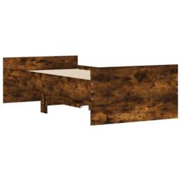 Berkfield Home Bed Frame with Drawers without Mattress Smoked Oak 100x200 cm in Brown - thumbnail 8