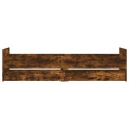 Berkfield Home Bed Frame with Drawers without Mattress Smoked Oak 100x200 cm in Brown - thumbnail 6