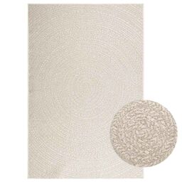 Berkfield Home Rug ZIZUR Cream 140x200 cm Jute Look Indoor & Outdoor - Size: Medium - thumbnail 1