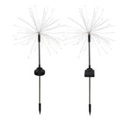 FLAVORA 4PCS Solar Lights Outdoor LED Solar Powered Firework Light Lamp in Black - thumbnail 1