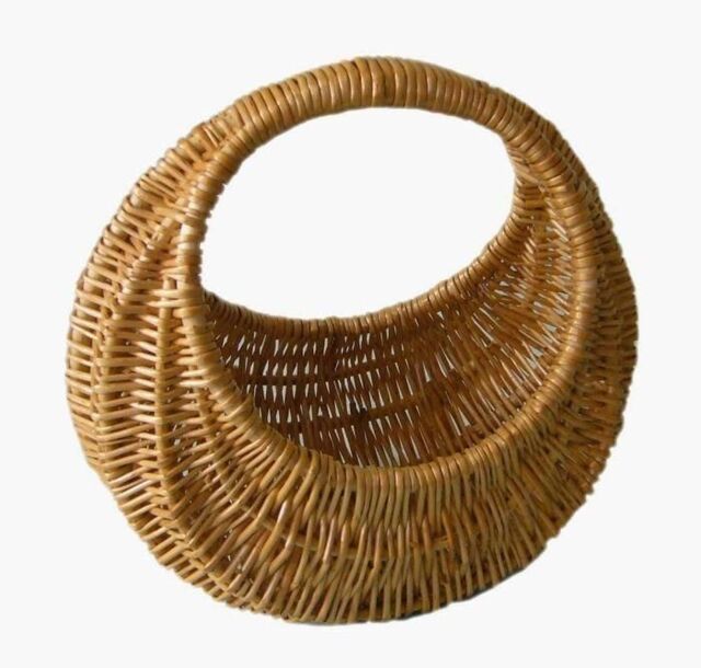 Red Hamper Wicker Shopping Basket Gondola Basket Small in Brown - image 1