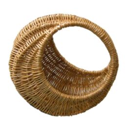 Red Hamper Wicker Shopping Basket Gondola Basket Small in Brown - thumbnail 2