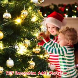 Gymax 7FT Artificial Slim Christmas Tree 210 CM Xmas Decoration Tree for Small Room in Green - thumbnail 4