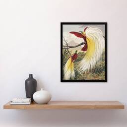 "Artery8 Bird Paradise Exotic B. Fawcett Vintage Framed Wall Art Print - Size: W12"" x H16""" - thumbnail 4