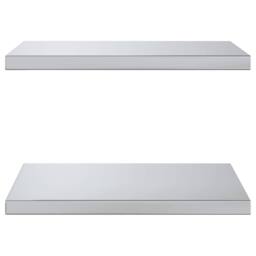 Berkfield Home Wall Shelves 2 pcs 50x40x3 cm Silver Stainless Steel - Size: 50 x 40 x 3 cm - thumbnail 5