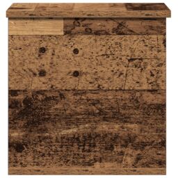 Berkfield Home Storage Box with Lid Old Wood 30x35x35 cm Engineered Wood in Brown - Size: 30 x 35 x 35 cm - thumbnail 8