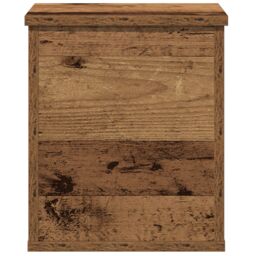 Berkfield Home Storage Box with Lid Old Wood 30x35x35 cm Engineered Wood in Brown - Size: 30 x 35 x 35 cm - thumbnail 7