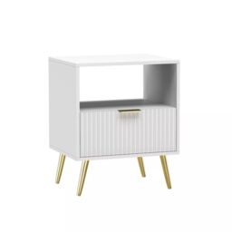 Hygrad Built to Survive Living Room End Table Sofa Side Table Bedside Table Nightstand in White - thumbnail 3