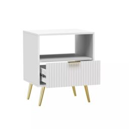 Hygrad Built to Survive Living Room End Table Sofa Side Table Bedside Table Nightstand in White - thumbnail 6
