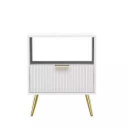 Hygrad Built to Survive Living Room End Table Sofa Side Table Bedside Table Nightstand in White - thumbnail 4
