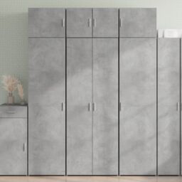 Berkfield Home Highboard Concrete Grey 70x42.5x185 cm Engineered Wood - thumbnail 1