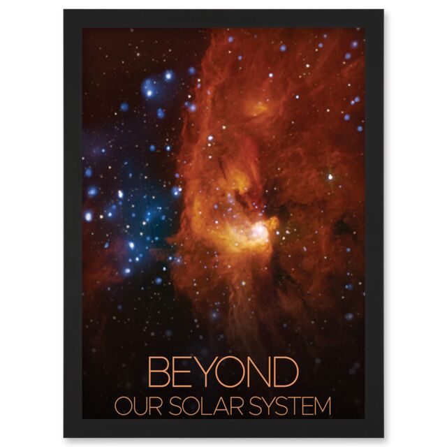 Artery8 NASA Spitzer Space Telescope Milky Way RCW 108 Poster Artwork Framed Wall Art Print A4 in Black - image 1