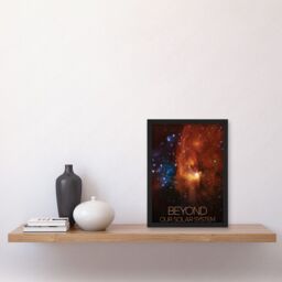 Artery8 NASA Spitzer Space Telescope Milky Way RCW 108 Poster Artwork Framed Wall Art Print A4 in Black - thumbnail 2