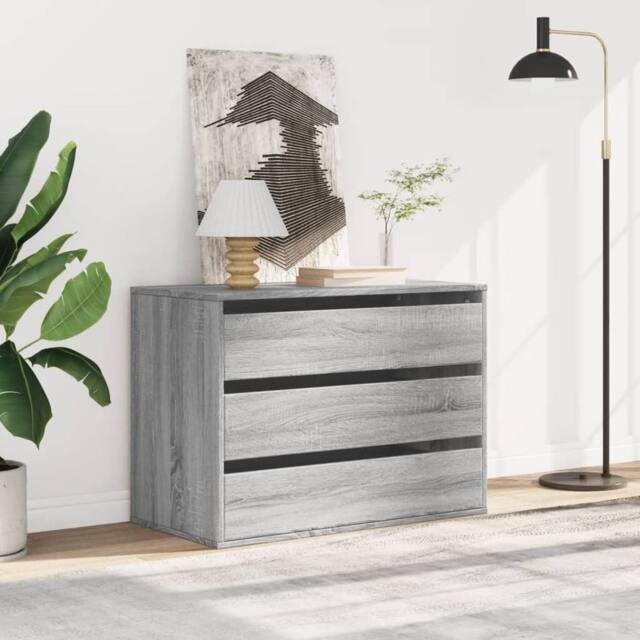 Berkfield Home Classic Corner Chest of Drawers Grey Sonoma 80x41x58 cm Engineere - Size: 80 x 41 x 58 cm - image 1