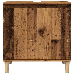 Berkfield Home Sink Cabinet Old Wood 58x33x60 cm Engineered Wood in Brown - Size: 58 x 33 x 60 cm - thumbnail 4