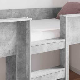 Berkfield Home Bunk Bed for Kids Concrete Grey 80 x 200 cm Engineered wood - thumbnail 3
