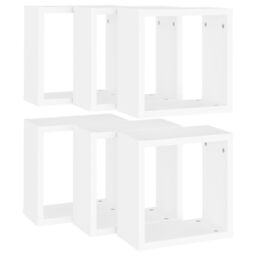Berkfield Home Wall Cube Shelves 6 pcs White 30x15x30 cm - Size: 30 x 15 x 30 cm - thumbnail 5