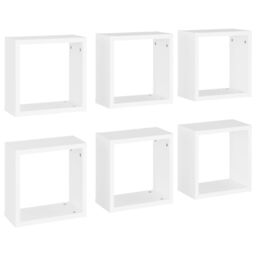 Berkfield Home Wall Cube Shelves 6 pcs White 30x15x30 cm - Size: 30 x 15 x 30 cm - thumbnail 2
