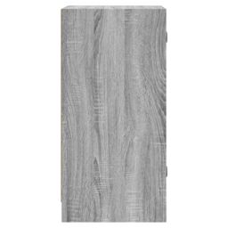 Berkfield Home Side Cabinet with Glass Doors Grey Sonoma 35x37x75.5 cm - thumbnail 7