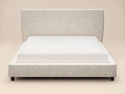 Solace+Co Luciana Upholstered Platform Bed Cream Chenille - Size: Double - thumbnail 4
