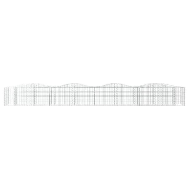 Berkfield Home Durable Arched Gabion Raised Bed 400x50x50 cm Galvanised Iron in Silver - Size: 400 x 50 x 50 cm - image 1