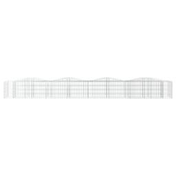 Berkfield Home Durable Arched Gabion Raised Bed 400x50x50 cm Galvanised Iron in Silver - Size: 400 x 50 x 50 cm - thumbnail 1