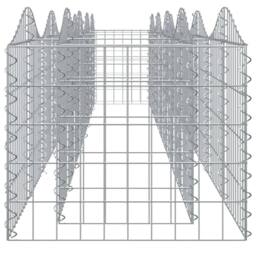 Berkfield Home Durable Arched Gabion Raised Bed 400x50x50 cm Galvanised Iron in Silver - Size: 400 x 50 x 50 cm - thumbnail 4