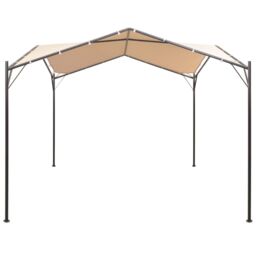 Berkfield Home Gazebo Pavilion Tent Canopy 4x4 m Steel Beige - thumbnail 2