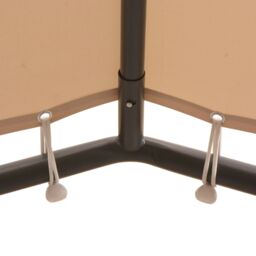 Berkfield Home Gazebo Pavilion Tent Canopy 4x4 m Steel Beige - thumbnail 3